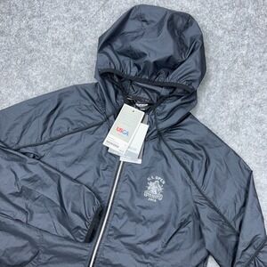 US Open Jacket Womens Medium Black‎ Oakmont 2016 Golf Hooded Windbreaker NEW